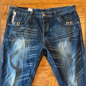Parish Nation Jeans baggy hip hop Mens 44 Straight Leg  Distressed Streetwear